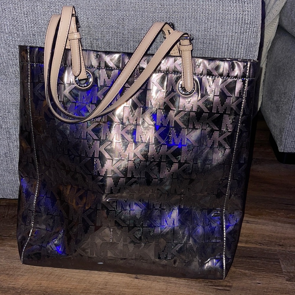 Michael Kors Gun Metal Tote Bag